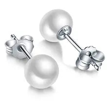 Sinya Big Size AAAA Grade Freshwater Pearl S925 Sterling Silver Jewelry Stud Earring for Mother Women Ladies - 10-11mm