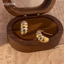 Elegant 18K Gold Croissant Drop Earrings - Luxury Certified Jewelry