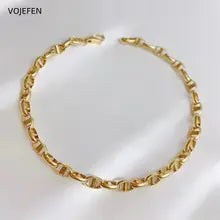 Luxury 18K Gold Personalized Charm Bracelet for Men & Women - Punk Style