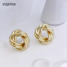 18K Gold Donut Stud Earrings for Women | Luxury Designer Jewelry