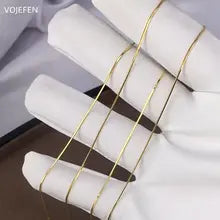 18K Gold Snake Necklace - Luxury Women's Choker | Dainty Jewelry 45cm