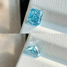 Blue Radiant Cut VS1/VS2 Lab Diamonds IGI Certificate Lab Created Diamonds 1.0-3.0ct Fancy Blue Diamonds For Custom Jewelry - Blue Radiant Cut 1.0ct vivid VS1