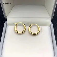 18K Gold Hoop Earrings for Women | Luxury Fine Jewelry - VOJEFEN