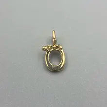 Universal Pendant Charm Clasp Locker Necklace Chain DIY Accessories Solid Real 18k Gold Chainlink Clasp Au750 Jewelry Findings - Small Yellow gold color