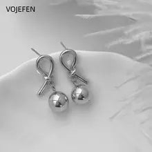 18K Gold Drop Earrings - Luxury Vintage Real Gold Studs for Engagement