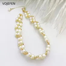 18K Gold Pearl Bracelet - Fine Jewelry Gift | VOJEFEN 18cm Charm