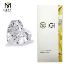Heart-Shaped Lab-Grown Diamonds by Messi Jewelry - IGI Certified 1ct+