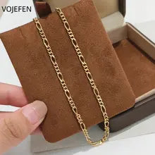 Luxury 18K Gold Figaro Necklace for Women - Certified Fine Jewelry