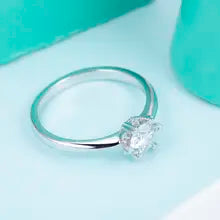 Messi Jewelry 18k Gold Lab Grown Diamond Ring - Perfect Gift for Her