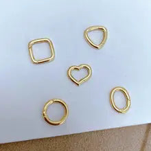 Sinya Pearl Jewelry Accessories Au750 Fine Jewellery DIY Findings Components Pure Real 18k Gold Universal Connector Buckle Clasp - A 18k white