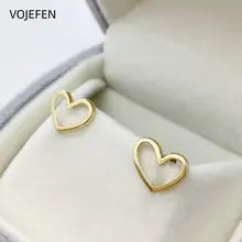 18K Gold Heart Earrings for Women - Luxury Vintage Jewelry
