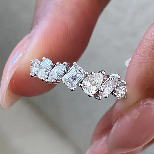 1.1 ct Lab Grown Diamond Stackable Ring DEF/VS VVS 14K Gold/Silver