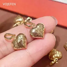 18K Gold Heart Pendant by VoJefen | Vintage Luxury Jewelry Charm