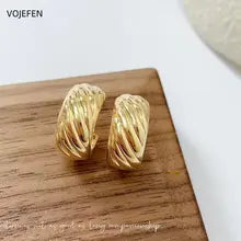 18K Gold Stud Earrings for Women | Cute Hypoallergenic Hoops Jewelry