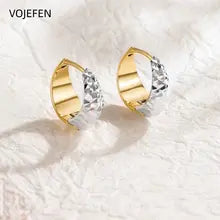 Luxury 18K Gold Hoop Earrings for Women - Asymmetrical Drop Design