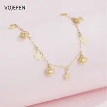 18K Gold Heart Star Pendant Necklace - Luxury Initial Choker Jewelry