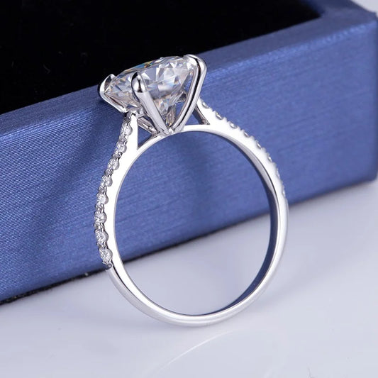 14K Gold Customizable 3CT D VVS2 Lab Diamond Ring with IGI Certificate