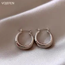 18k Gold Hoop Earrings for Women - Luxury Vintage Jewelry