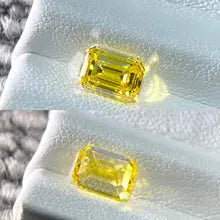 LAVANCA Yellow Lab Grown Diamonds IGI Certificate 1.0-3.0ct Emerald Cut Lab Created Diamonds CVD HPHT Loose Diamonds - Yellow Emerald Cut 1.0ct intense VS2