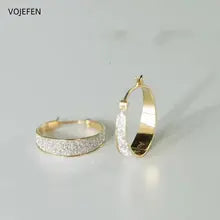 Luxury 18K Gold Chunky Hoop Earrings for Women - Diamond Cut Design