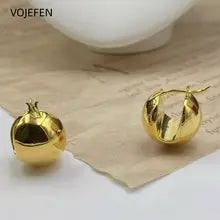 18K Gold Vintage Ball Hoop Earrings for Women - Luxury Jewelry