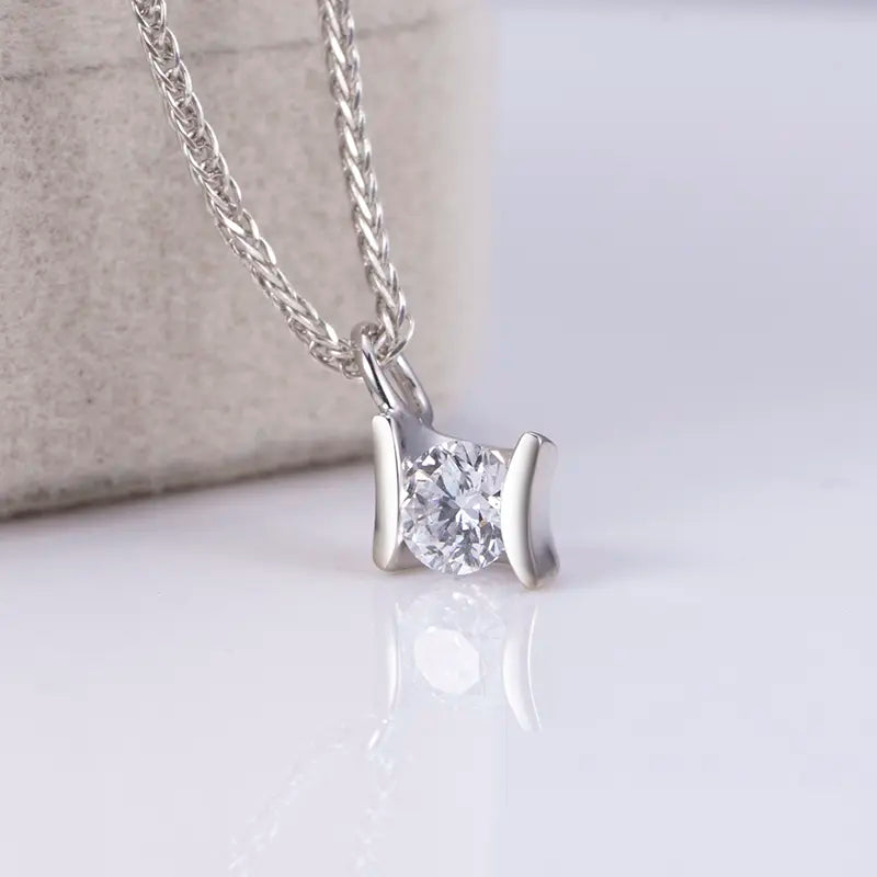 18K Lab Diamond Pendant Necklace for Women - Messi Jewelry MSN-629