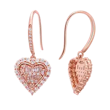 1ctw EF Color Diamond Drop Earrings in 14K Gold for Women