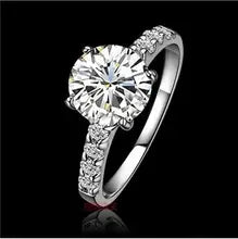 1 Carat Solid Gold 585 Four Prongs Fantastic Diamond Women Wedding Ring Customized Game Cartoon Solid Gold Ring - 4 WHITE