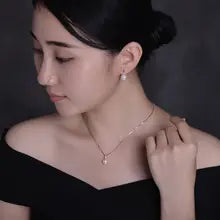 Sinya Women LadIies 925 Sterling Silver Fine Jewelry Natural Freshwater Pearls English Lock Hook Earrings - Natural white pearls