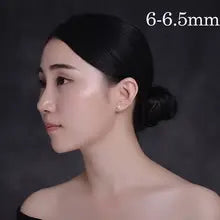 Sinya 925 Sterling Silver Pearl Stud Earring High Luster Natural Fleshwater Pearls 6-12.5mm Classical Fine Jewelry Earring - 6mm