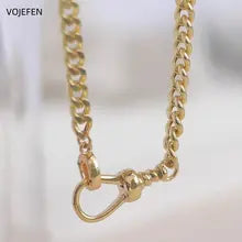 18k Gold Cuban Chain Pendant Necklace for Men & Women - Genuine AU750