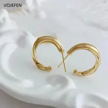 18K Gold Rope Stud Earrings - Luxury Certified Jewelry for Weddings