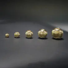 Pure 18k Gold Lantern Bead Necklace Bracelet Anklet Earrings DIY Accessories Au750 Gold Spacer Beads Fine Jewelry Components - white gold color 2mm