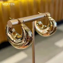 18K Gold Big Heart Hoops Earrings for Women - Luxury Certified Jewelry