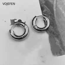 18K Gold Hoop Earrings for Women - Elegant Round Charms, Trendy Gifts