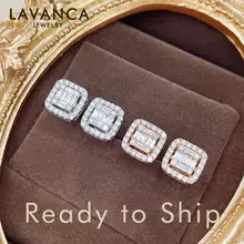 Total about 0.58ct Halo Natural Dimaond Earrings 18K White/Rose Gold Square Shape Classic Diamond Stud Anniversary Gift for Wife - 18K Rose Gold Total about 0.58ct