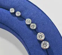 Solid Platinum PT950 1CT Diamond Stud Earrings for Women