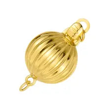 Pearl Necklace Connector Lock Clasp Au750 Au585 Fine Jewelry DIY Accessories Pure Real 14k 18k Gold lantern Clasp - 14k yellow gold 5mm