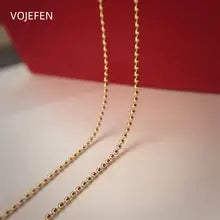 18k Gold Beads Choker Necklace for Women - Luxury AU750 Jewelry