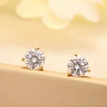 Real 0.5Carat 1ctw D Color Lab Grown Diamond Earrings For Women Wedding Jewelry 14k Yellow Gold Stud Earring Push Back IGI/NGIC - 14K Gold NGIC