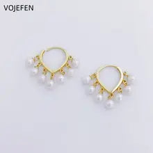 18K Gold Akoya Pearl Hoop Earrings | Luxury Huggie Studs