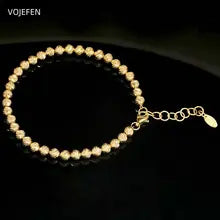 Luxury 18K Gold Beads Charm Bracelet - Designer Jewelry for Parties