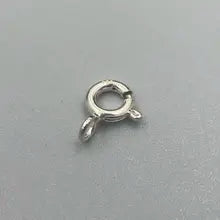 Fine Jewelry Accessories Findings DIY Necklace Bracelets Chains Connector Lock 925 Sterling Silver Spring Ring Clasp 1lot=10pcs - 1pcs 5.5mm