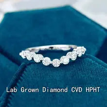 Round Cut CVD HPHT Lab-Created Diamond Engagement Promises Band In 14K White Gold 2.0mm Each Stone DEF Color VS-VVS - 4 14k White Gold
