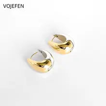 18K Gold Moon Stud Earrings for Women - Luxury Hoops Jewelry
