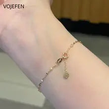 18K Gold Ruby Bracelet - Personalized Lips Charm Jewelry for Women