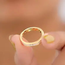 10K Gold & 925 Silver Round Diamond Stackable Ring, Lab-Grown, 2mm