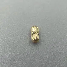 Au750 Fine Jewelry Findings Necklace Bracelet Anklet Earrings DIY Accessories 18k Pure Gold Spacer Cylindrical Beads - White gold color