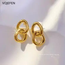 Elegant 18K Gold Stud Earrings - Luxury Women's Jewelry for Weddings