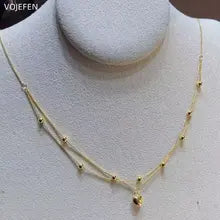 18K Gold Heart Pendant Necklace - Personalized Luxury Jewelry 45cm